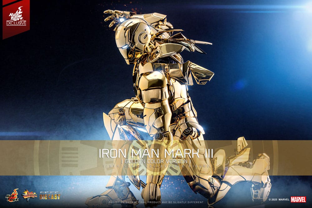 Marvel Iron Man Movie Suit Mark III (Gold Color Version) 1/6 Scale Diecast Action Figure [Exclusive]