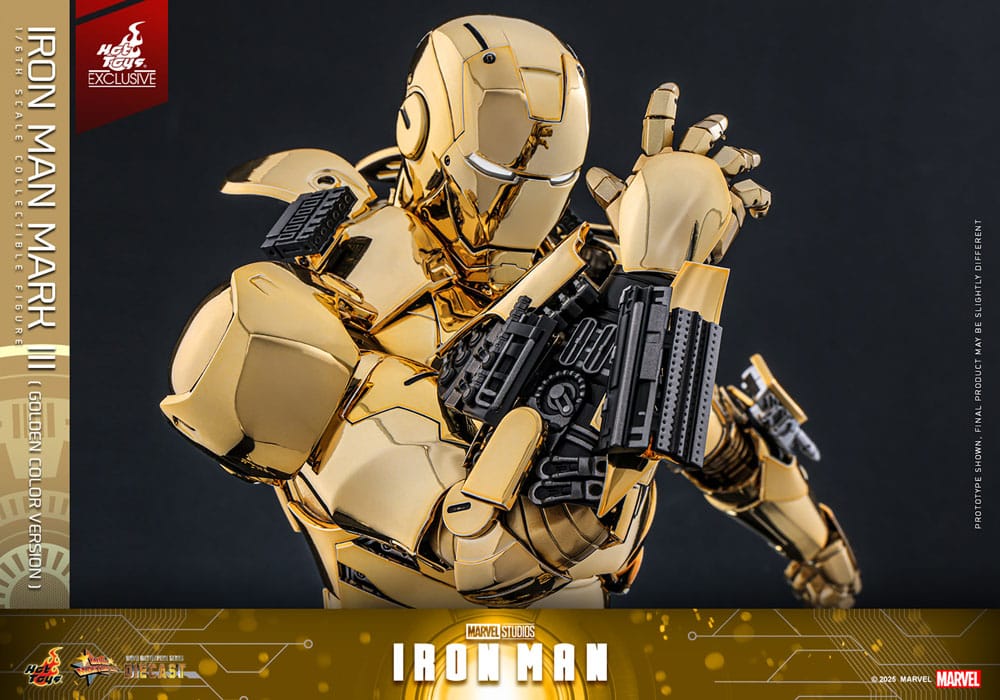 Marvel Iron Man Movie Suit Mark III (Gold Color Version) 1/6 Scale Diecast Action Figure [Exclusive]