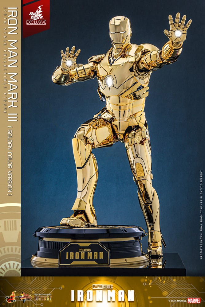 Marvel Iron Man Movie Suit Mark III (Gold Color Version) 1/6 Scale Diecast Action Figure [Exclusive]