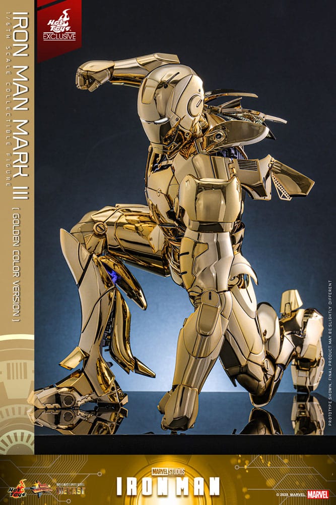 Marvel Iron Man Movie Suit Mark III (Gold Color Version) 1/6 Scale Diecast Action Figure [Exclusive]