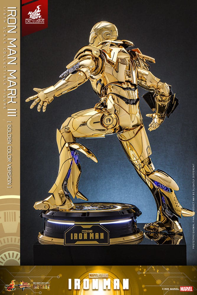 Marvel Iron Man Movie Suit Mark III (Gold Color Version) 1/6 Scale Diecast Action Figure [Exclusive]