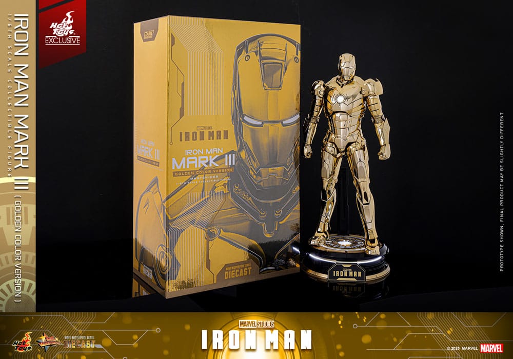 Marvel Iron Man Movie Suit Mark III (Gold Color Version) 1/6 Scale Diecast Action Figure [Exclusive]