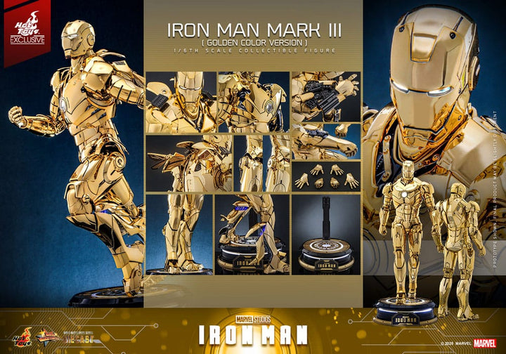 Marvel Iron Man Movie Suit Mark III (Gold Color Version) 1/6 Scale Diecast Action Figure [Exclusive]