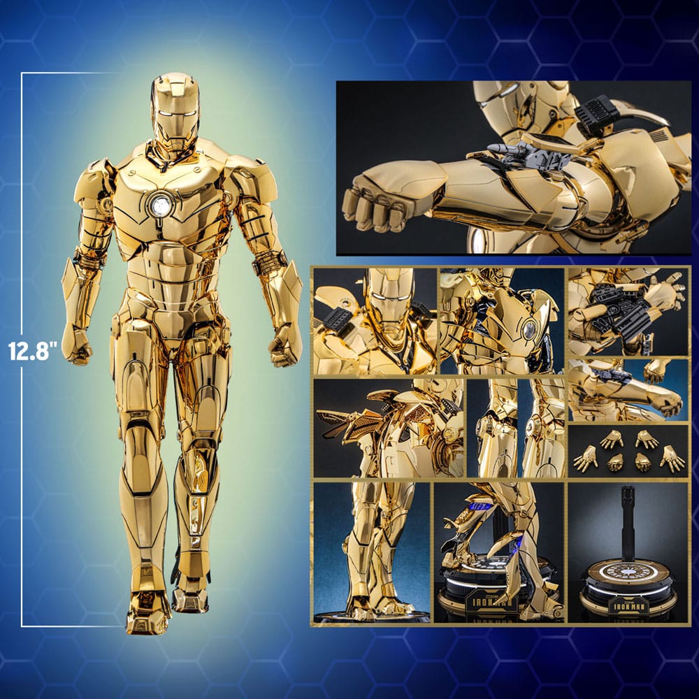 Marvel Iron Man Movie Suit Mark III (Gold Color Version) 1/6 Scale Diecast Action Figure [Exclusive]