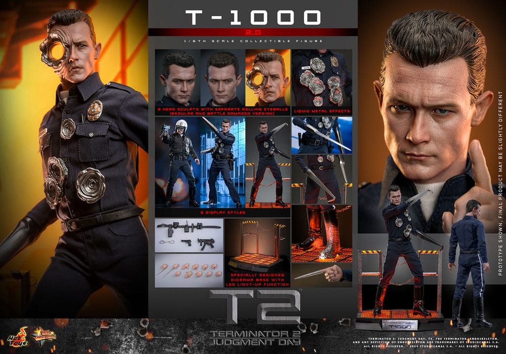 Hot Toys Terminator 2 Judgment Day T-1000 (2.0) 1/6th Scale Figure