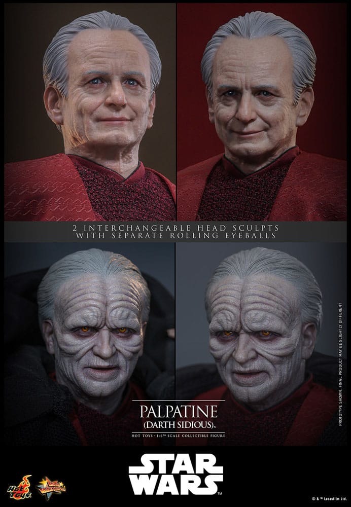 Hot Toys Star Wars Revenge of the Sith Palpatine (Darth Sidious) 1/6th Scale Figure