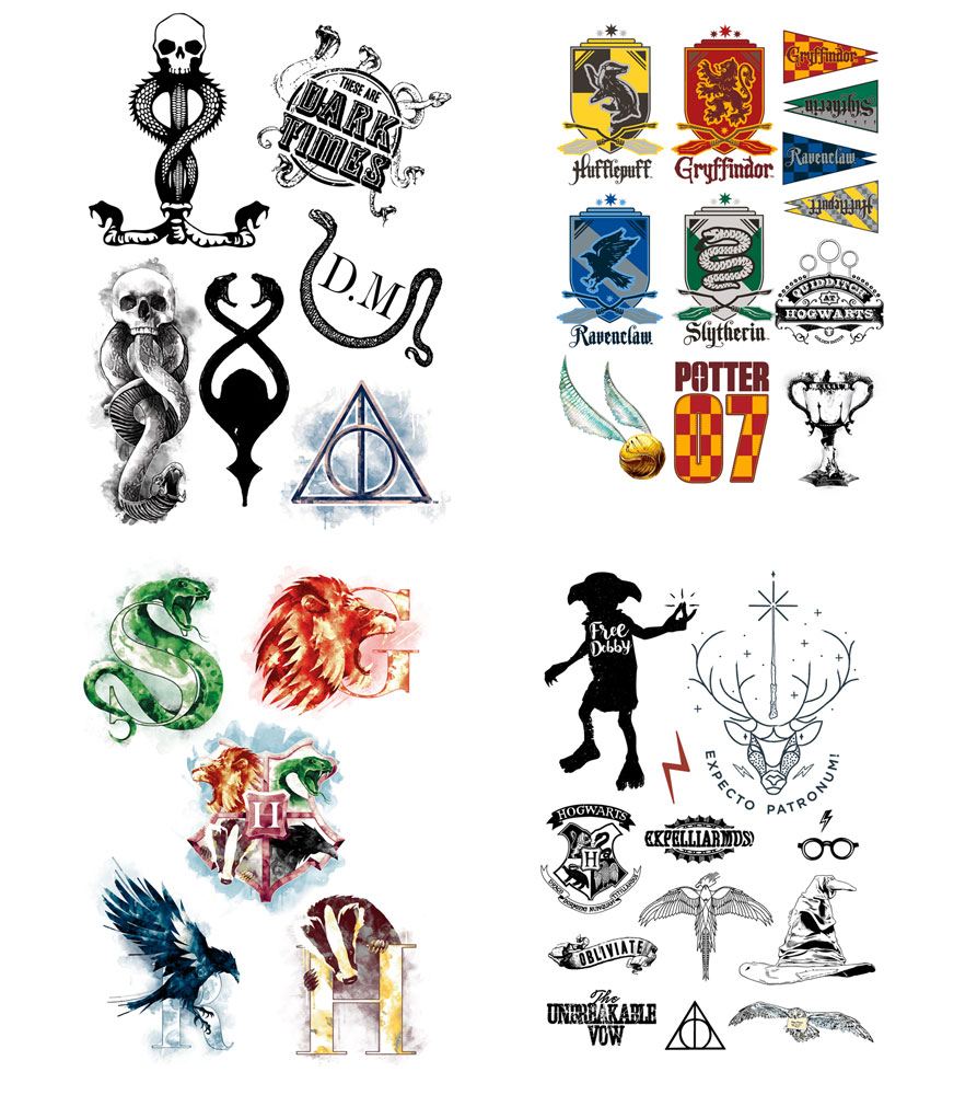 Harry Potter Set of Temporary Tattoos