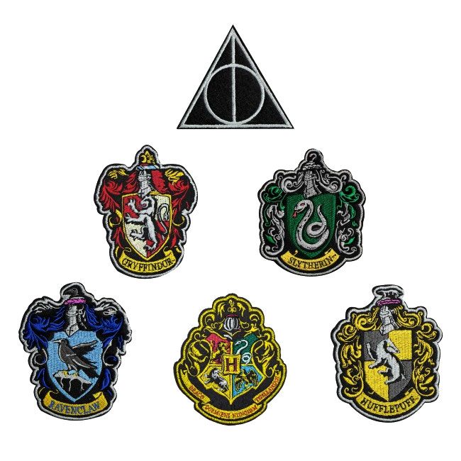 Harry Potter House Crests Patches 6 Pack