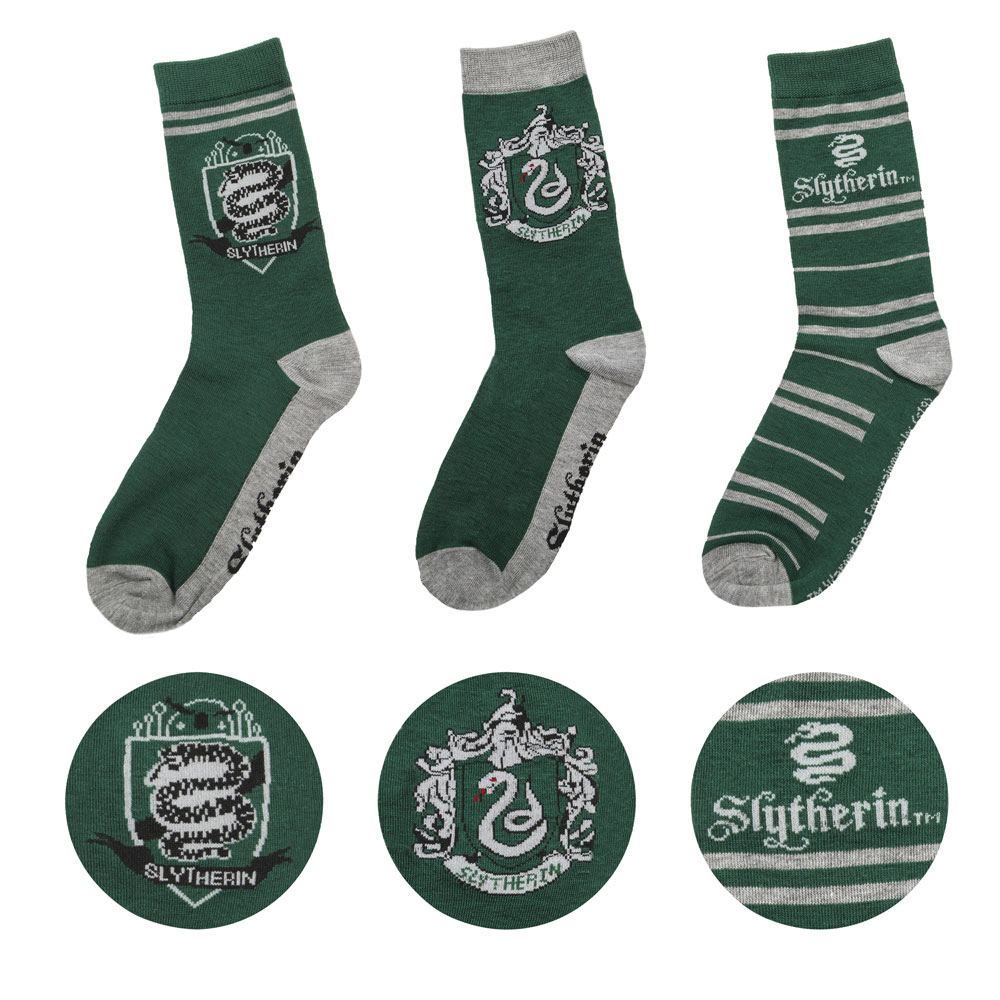 Harry Potter Slytherin Socks 3 Pack