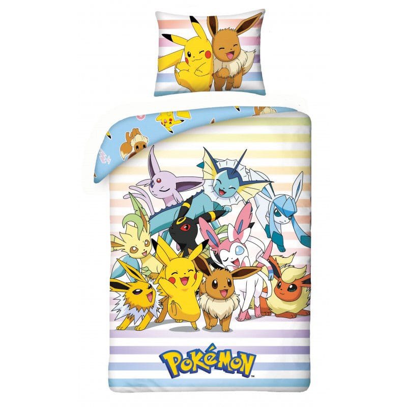 Pokémon Pikachu Eevee and Friends Duvet Set 140 x 200 cm 70 x 90 cm
