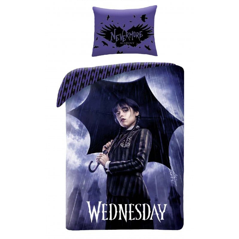 Wednesday Addams Raining Duvet Set 140 x 200 cm 70 x 90 cm