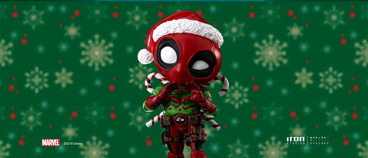 Iron Studios Deadpool & Wolverine MiniCo Figure Deadpool Christmas Version