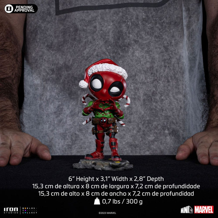 Iron Studios Deadpool & Wolverine MiniCo Figure Deadpool Christmas Version