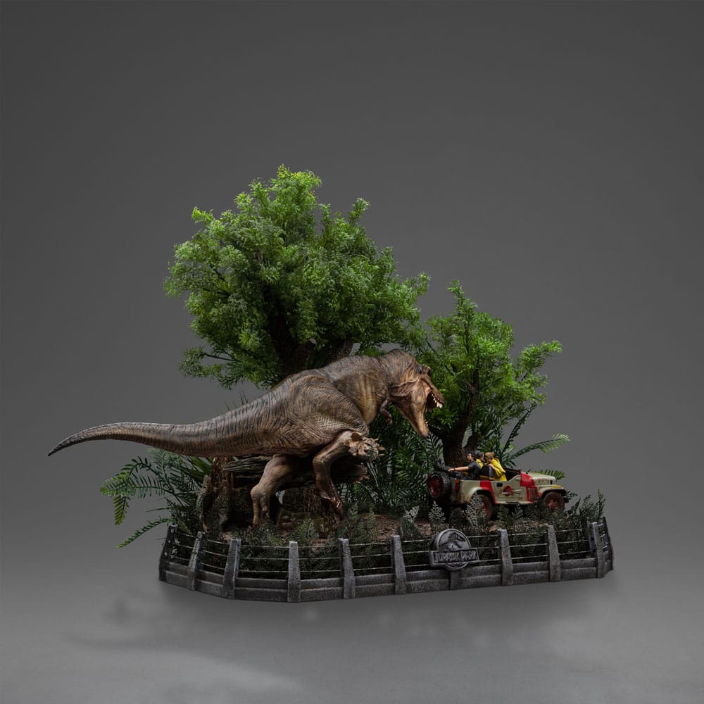 Iron Studios Jurassic Park T-Rex Chase 1/20 Demi Art Scale Limited Edition Statue