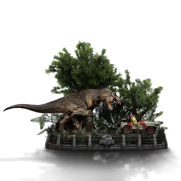 Iron Studios Jurassic Park T-Rex Chase 1/20 Demi Art Scale Limited Edition Statue