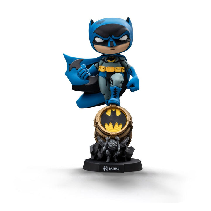 Iron Studios DC Comics MiniCo Batman on Bat-Signal (Blue Variant) Figure