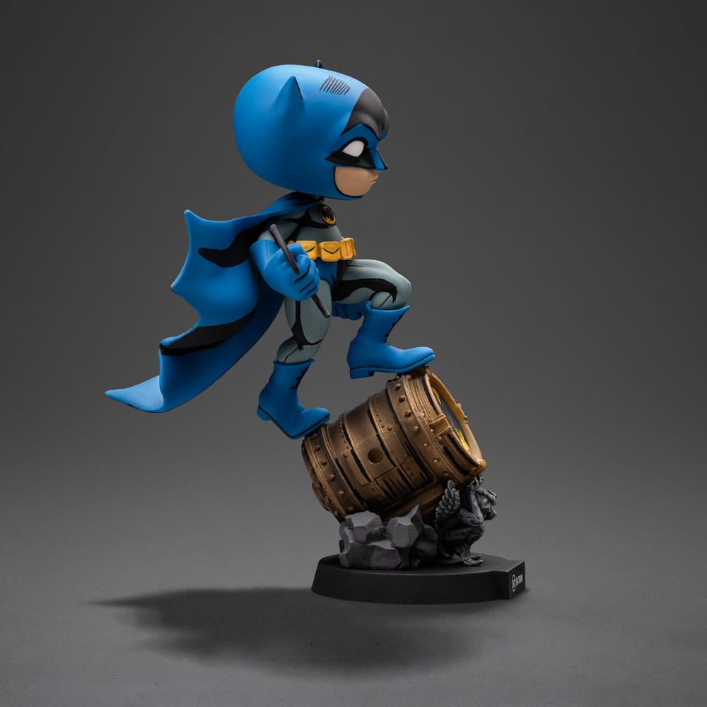 Iron Studios DC Comics MiniCo Batman on Bat-Signal (Blue Variant) Figure