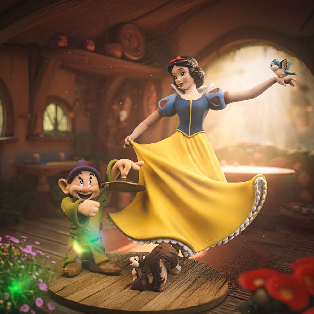 Snow White and the Seven Dwarves Snow White and Dopey Art Scale Statue Twenty One Centimeters