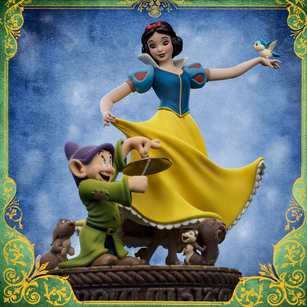 Snow White and the Seven Dwarves Snow White and Dopey Art Scale Statue Deluxe Edition Twenty One Centimeters