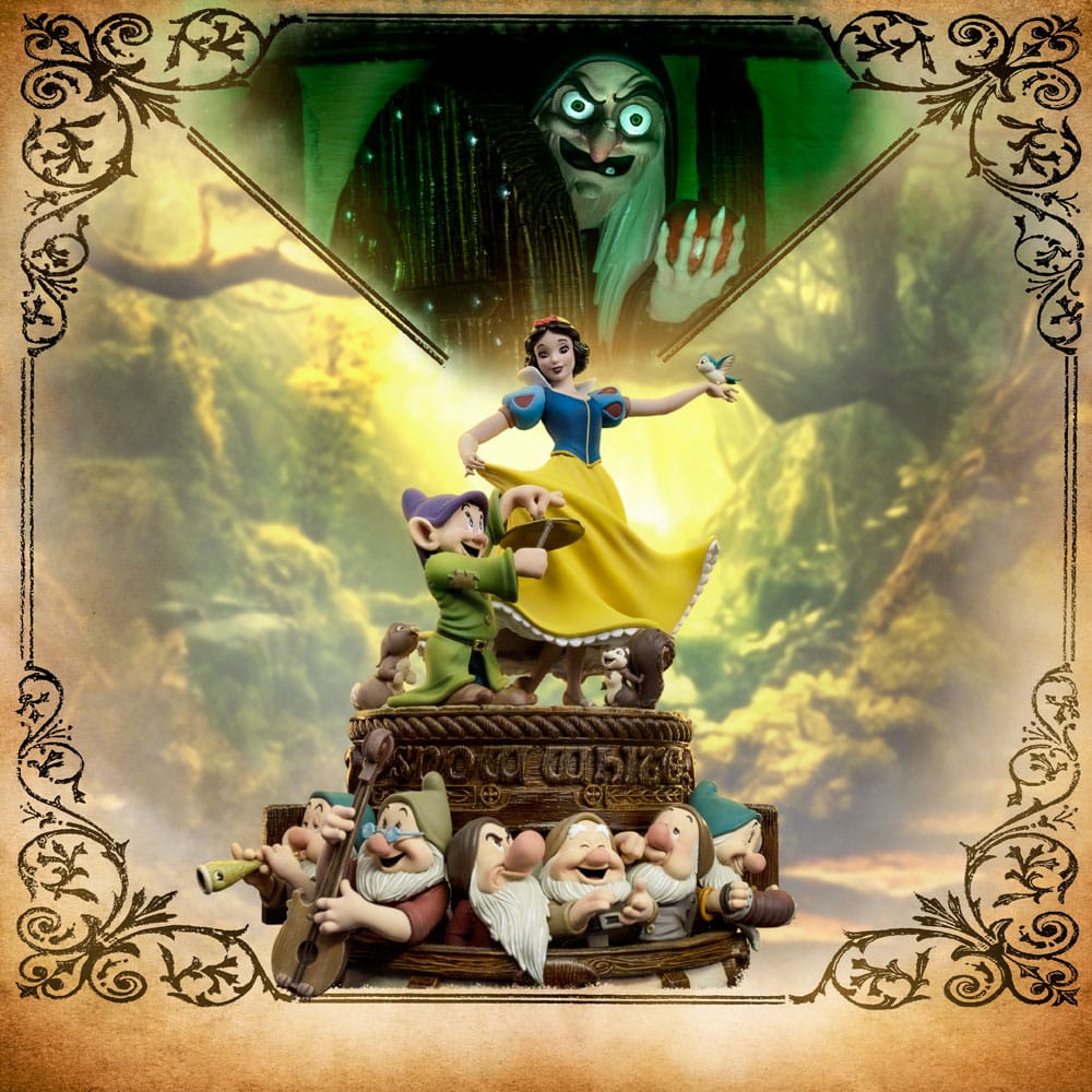 Snow White and the Seven Dwarves Snow White and Dopey Art Scale Statue Deluxe Edition Twenty One Centimeters