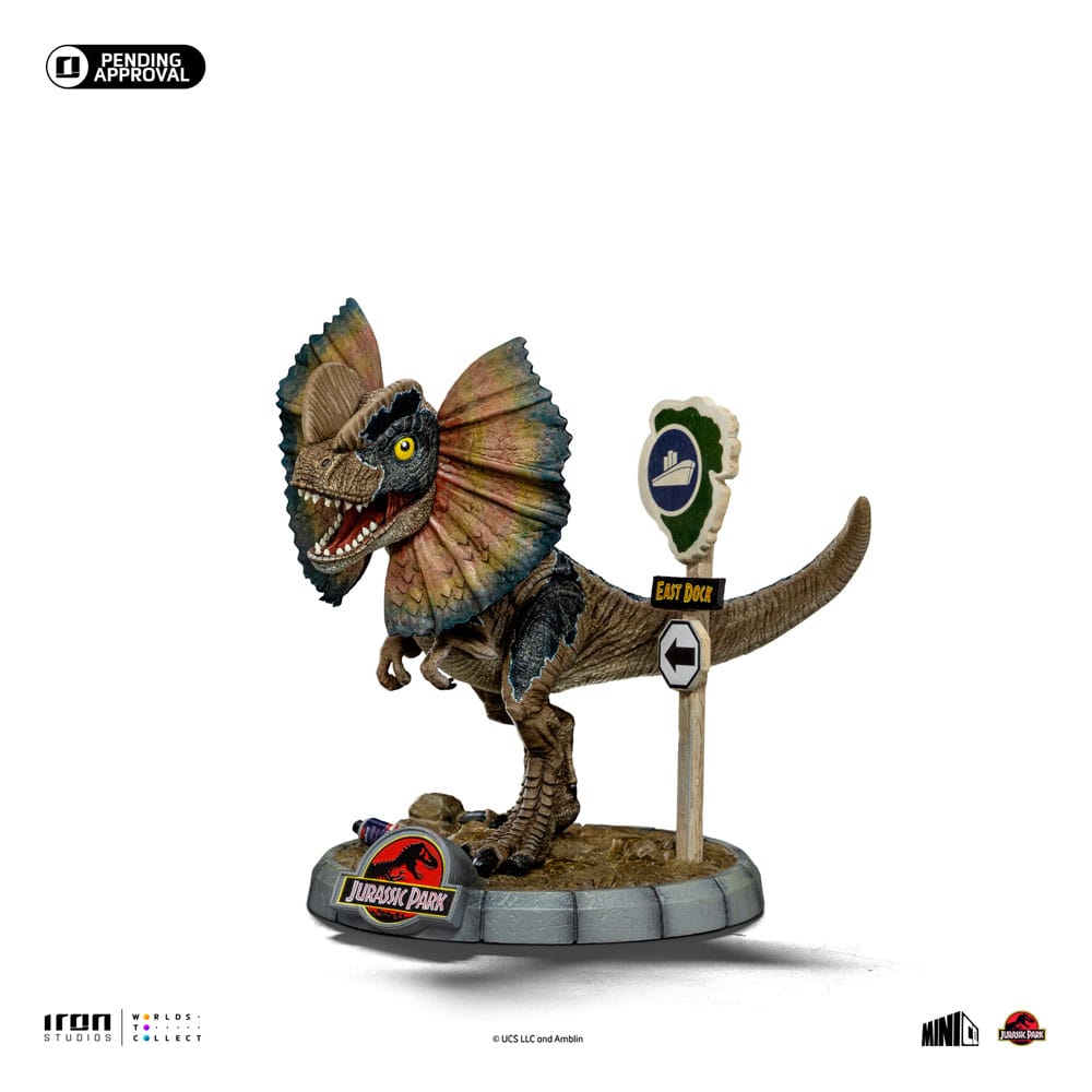Jurassic Park Mini Co Dilophosaurus PVC Statue 12 cm