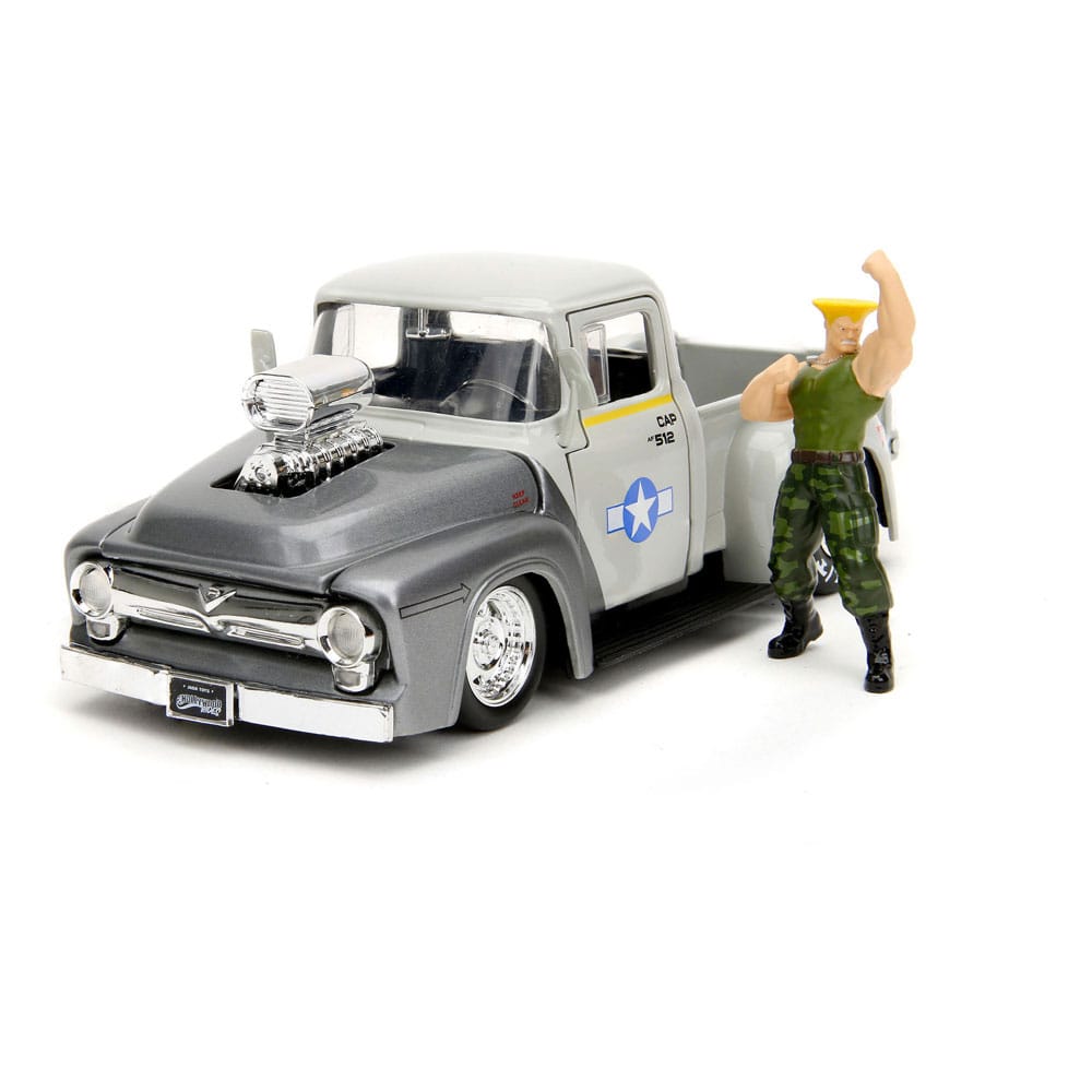 Street Fighter Guile 1956 Ford Pickup Diecast Model 124