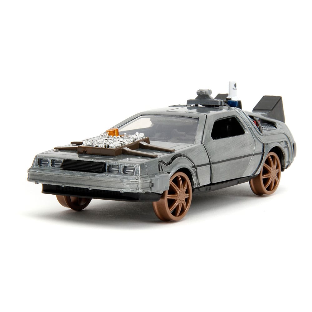Back to the Future III DeLorean Time Machine Railroad Wheels Hollywood Rides Diecast Model 132