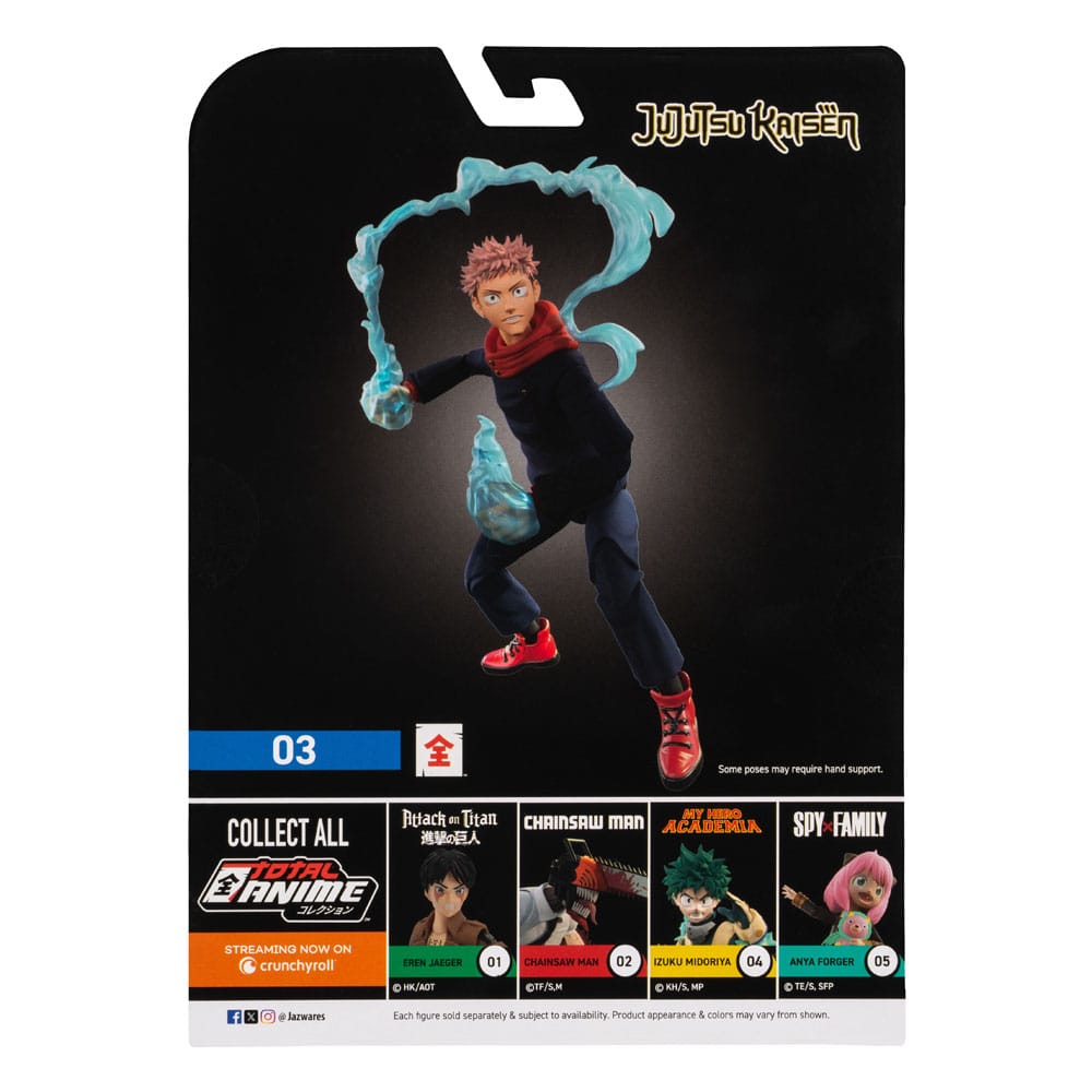 Total Anime Jujutsu Kaisen Yuji Itadori 6.7" Scale Action Figure