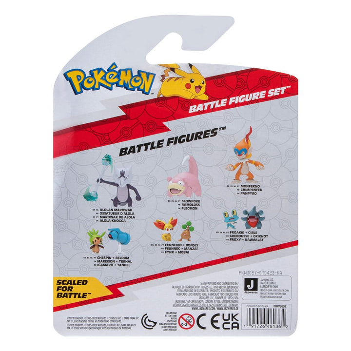 Pokémon Clefairy and Beldum and Sirfetch'd 1.9" Scale Battle Figure Set (3-Pack)