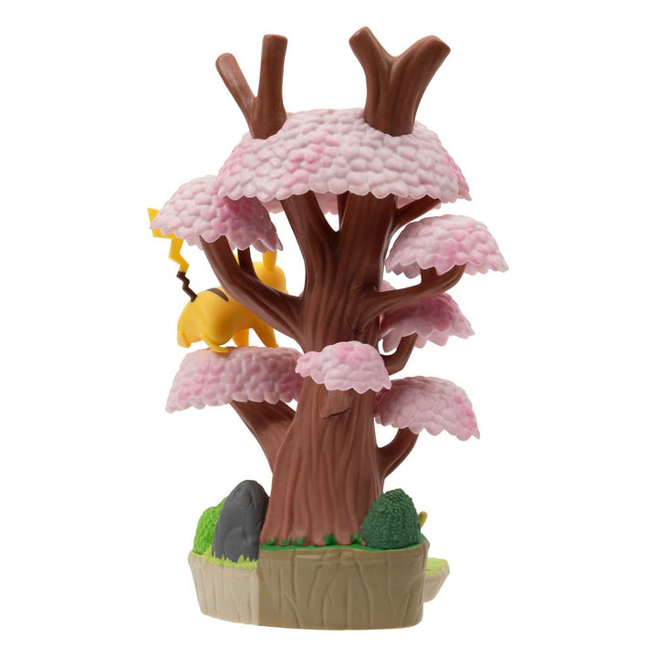 Pokémon Caterpie and Pikachu Spring Forest 2" PVC Minifigures Environment Set