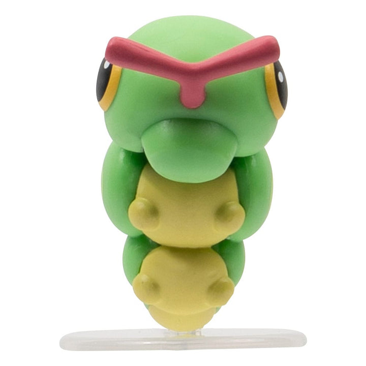 Pokémon Caterpie and Pikachu Spring Forest 2" PVC Minifigures Environment Set