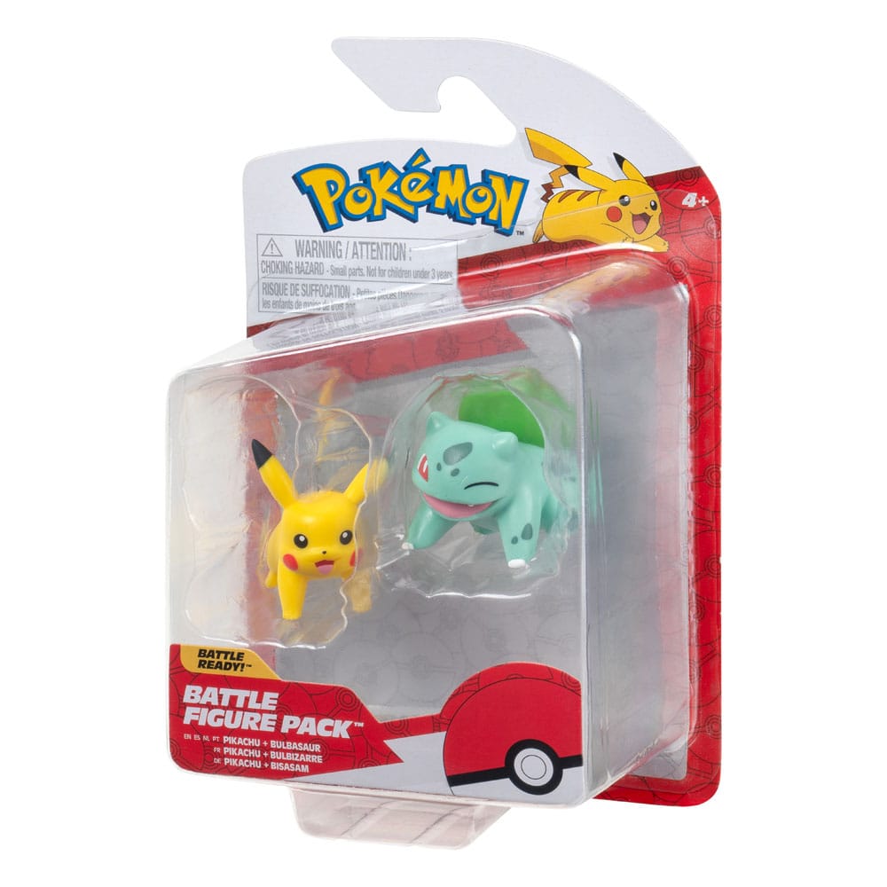 Pokémon Battle Figure First Partner Set Two Pack Bulbasaur Number Two Pikachu Number One
