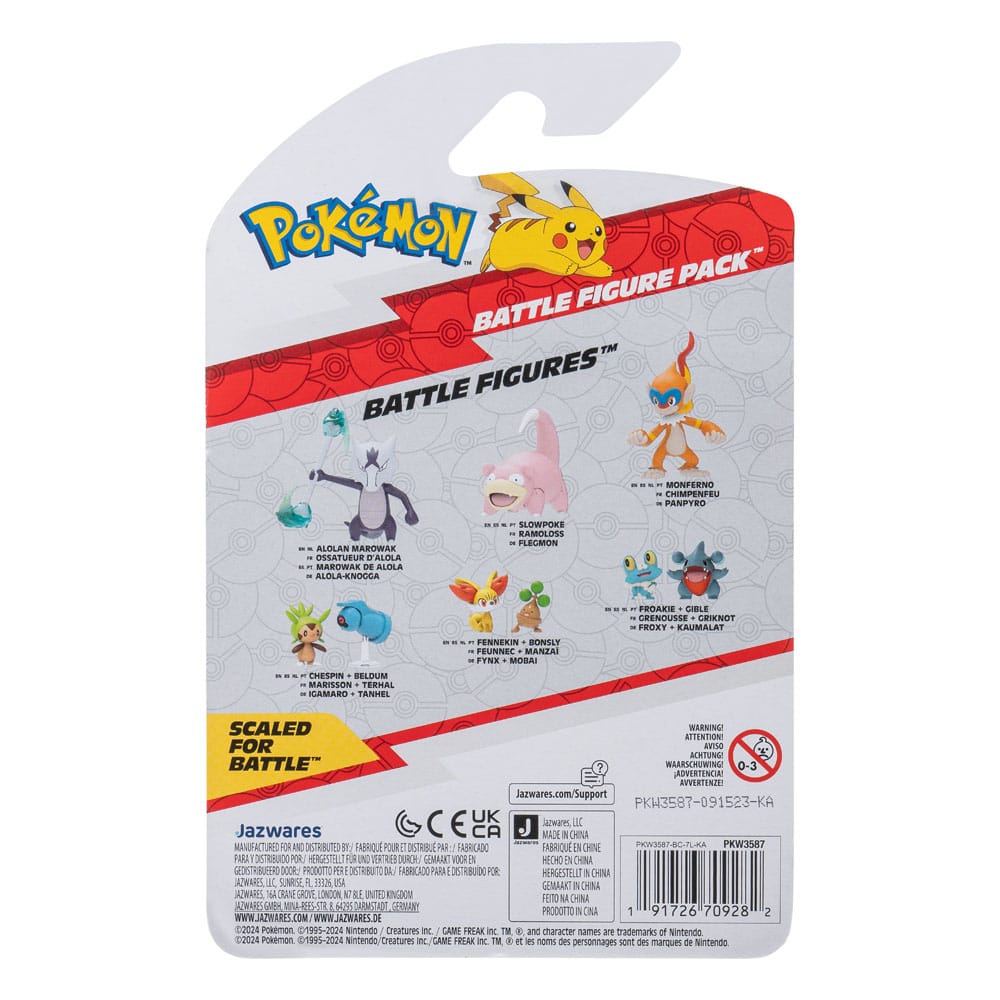 Pokémon Battle Figure First Partner Set Two Pack Bulbasaur Number Two Pikachu Number One