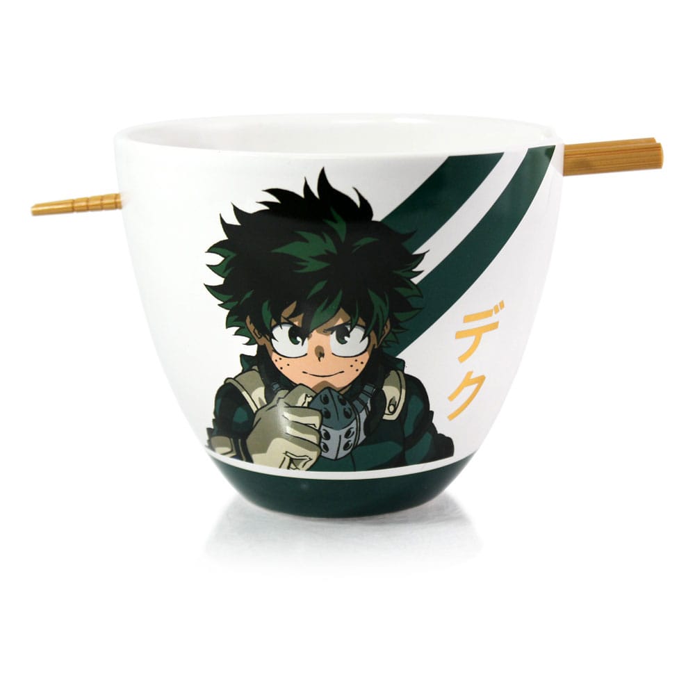 My Hero Academia Izuku Midoriya Ramen Bowl with Chopsticks 473 ml