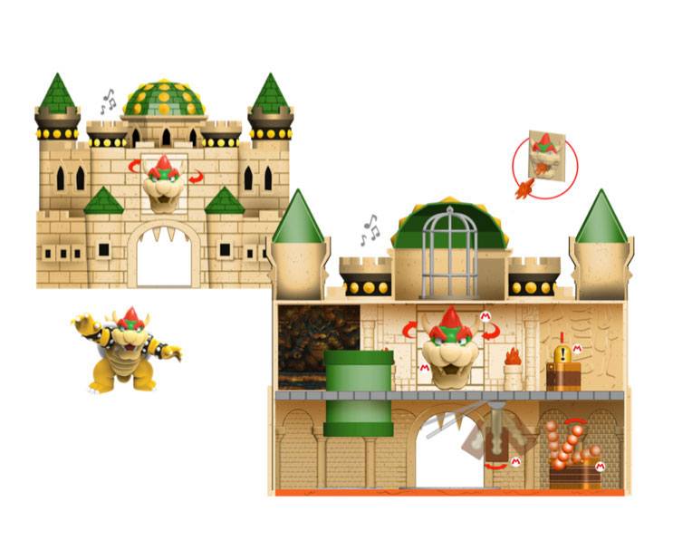 World of Nintendo Super Mario Bowser Castle Deluxe Playset with Features