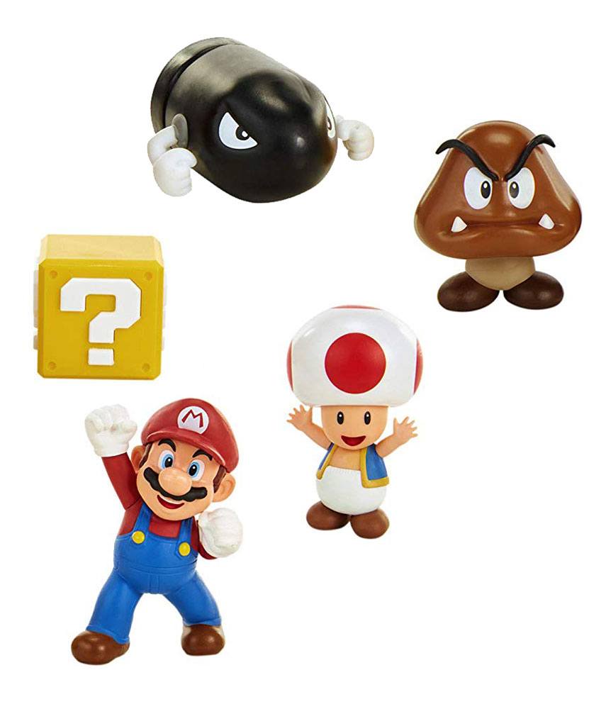 Nintendo Super Mario Acorn Plains 5 Pack Mini Figures 6 cm