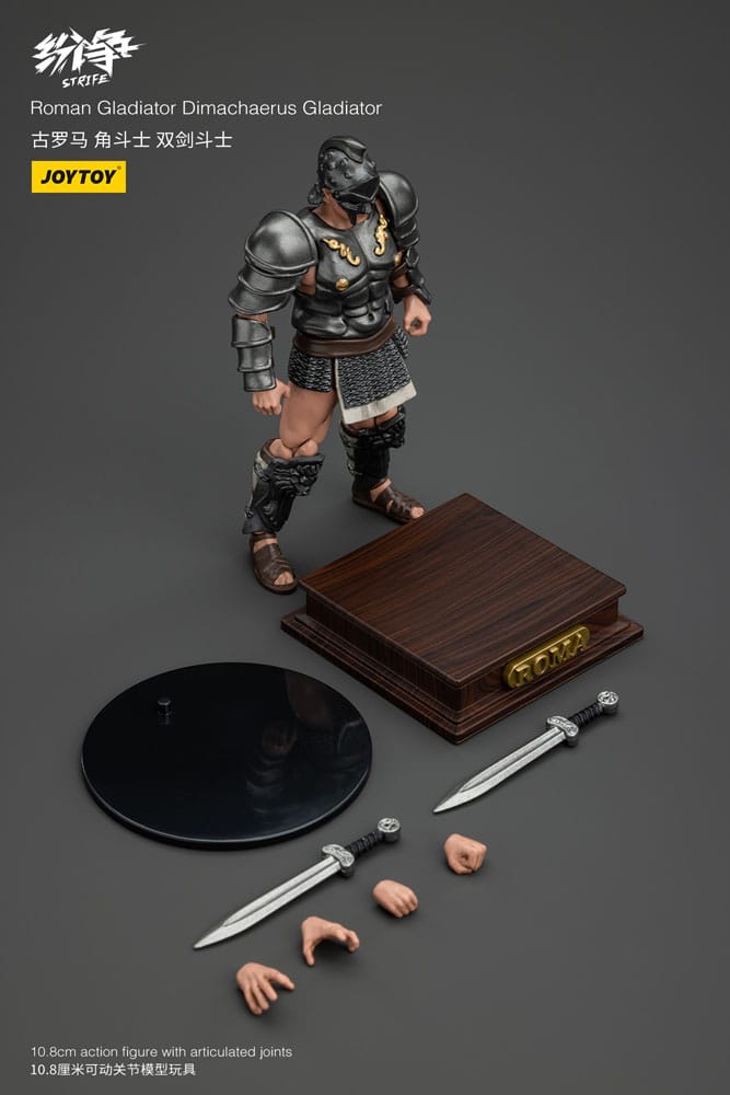 JOYTOY Strife Roman Gladiator Dimachaerus 1/18 Scale Articulated Action Figure
