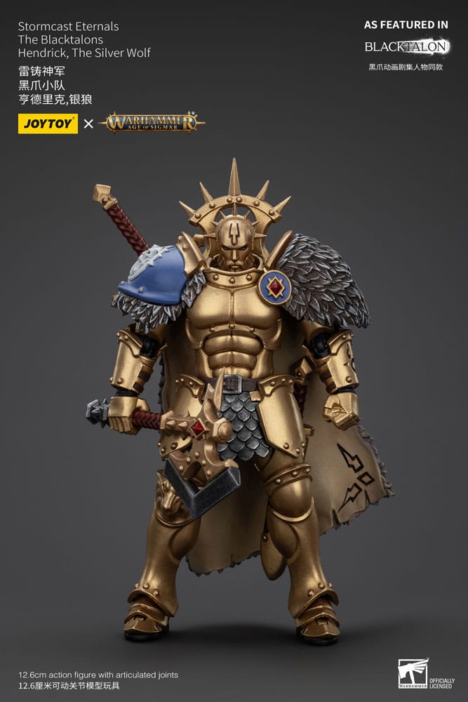 Warhammer Age of Sigmar Stormcast Eternals The Blacktalons Hendrick The Silver Wolf 8" Scale Scale Action Figure