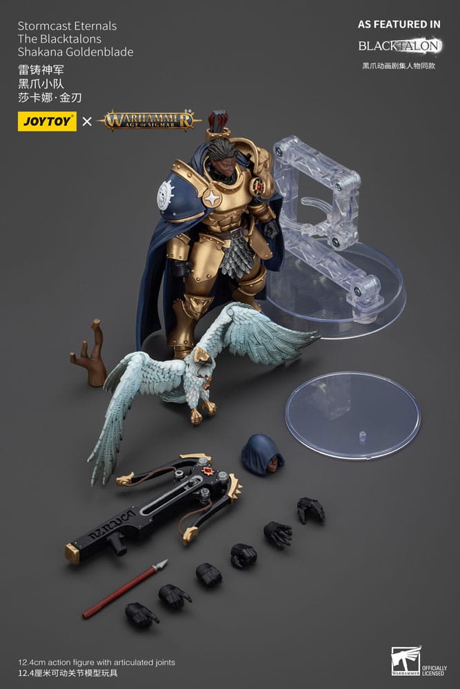 Warhammer Age of Sigmar Stormcast Eternals The Blacktalons Shakana Goldenblade 8" Scale Scale Action Figure