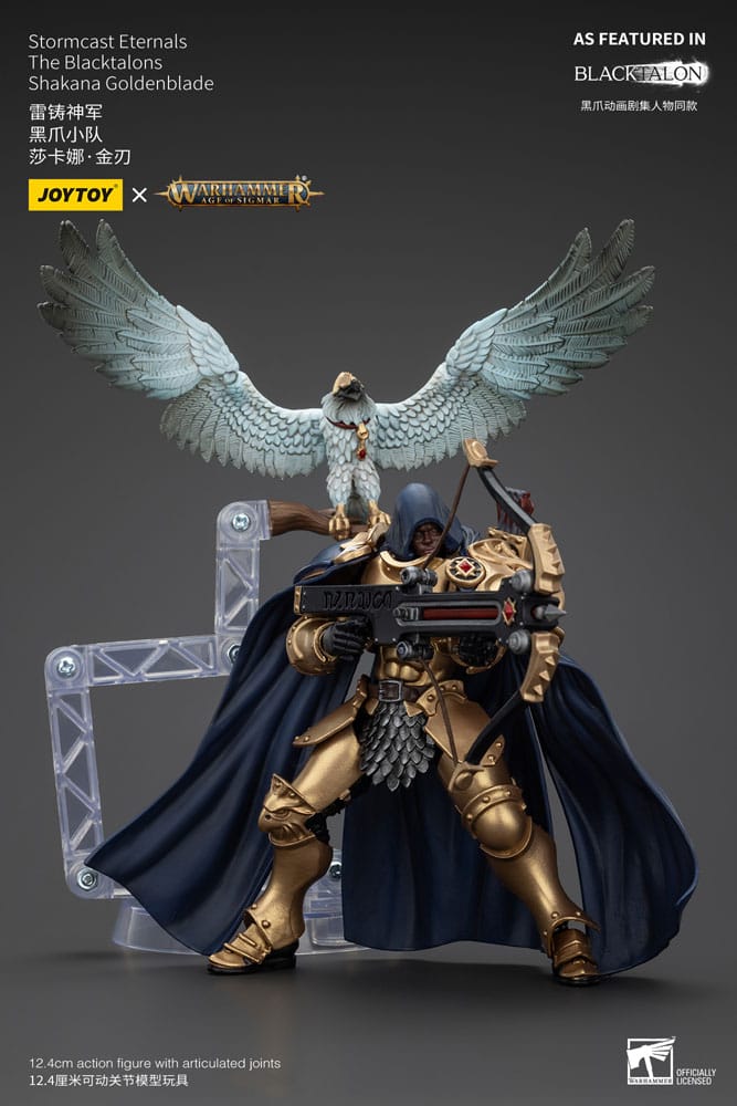 Warhammer Age of Sigmar Stormcast Eternals The Blacktalons Shakana Goldenblade 8" Scale Scale Action Figure
