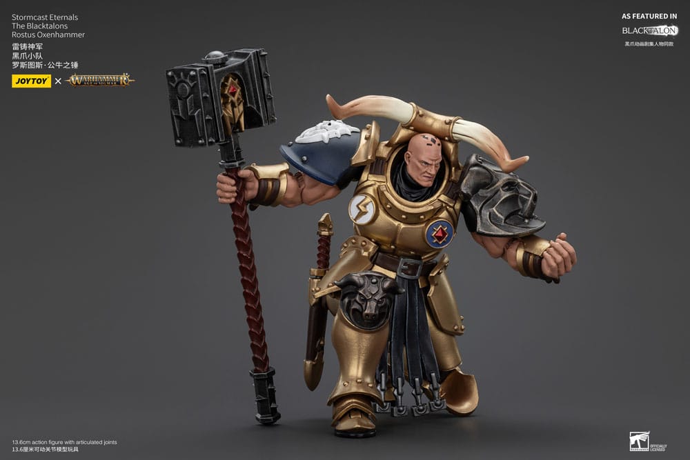 Warhammer Age of Sigmar Stormcast Eternals The Blacktalons Rostus Oxen hammer 8" Scale Scale Action Figure