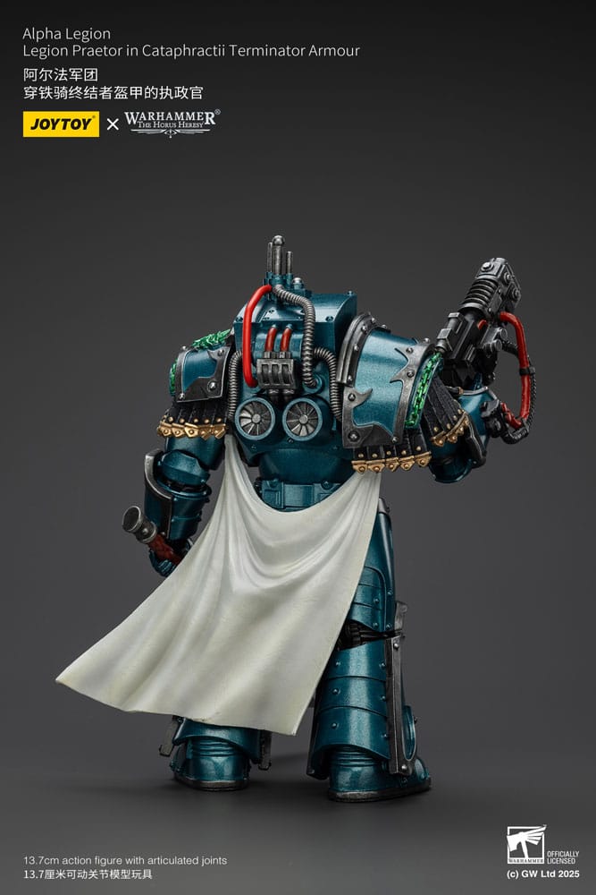 Warhammer Alpha Legion Legion Praetor in Cataphractii Terminator Armour The Horus Heresy Action Figure 18 cm