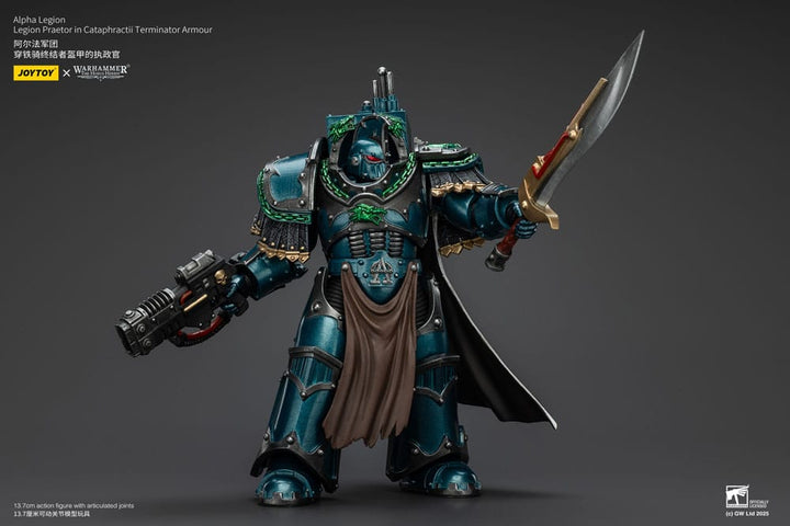 Warhammer Alpha Legion Legion Praetor in Cataphractii Terminator Armour The Horus Heresy Action Figure 18 cm