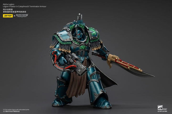 Warhammer Alpha Legion Legion Praetor in Cataphractii Terminator Armour The Horus Heresy Action Figure 18 cm