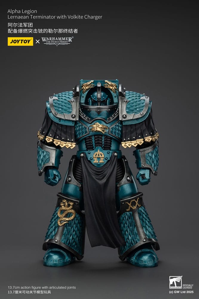 Warhammer Alpha Legion Lernaean Terminator with Volkite Charger The Horus Heresy Action Figure 20 cm
