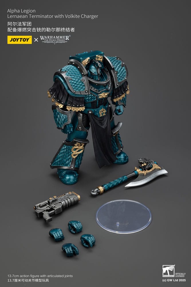 Warhammer Alpha Legion Lernaean Terminator with Volkite Charger The Horus Heresy Action Figure 20 cm