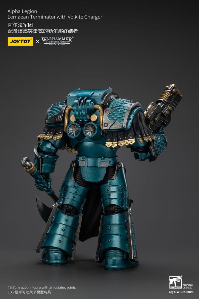 Warhammer Alpha Legion Lernaean Terminator with Volkite Charger The Horus Heresy Action Figure 20 cm