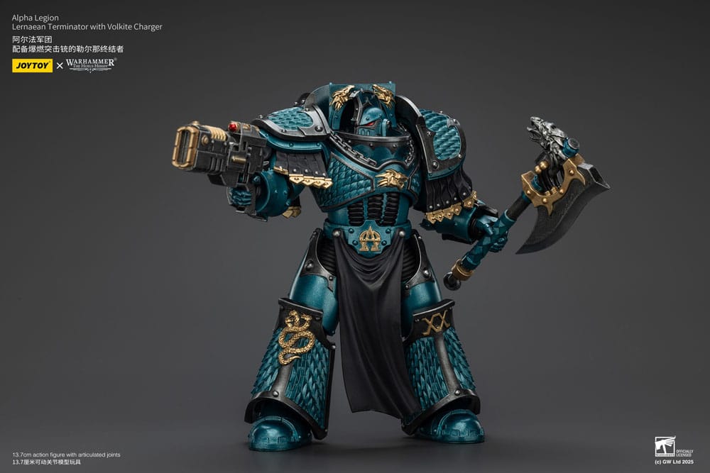Warhammer Alpha Legion Lernaean Terminator with Volkite Charger The Horus Heresy Action Figure 20 cm