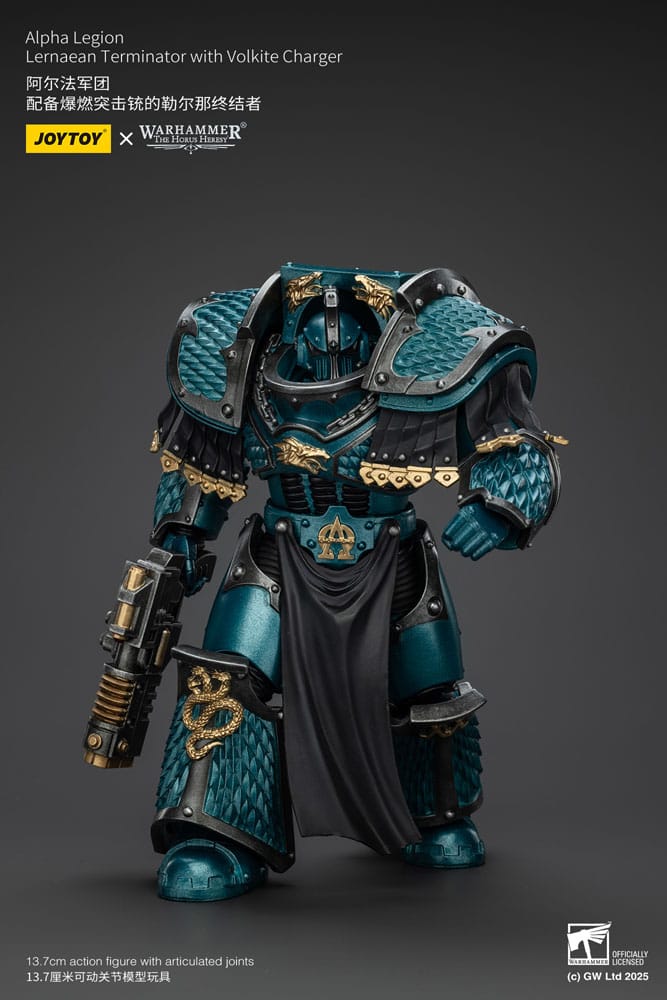 Warhammer Alpha Legion Lernaean Terminator with Volkite Charger The Horus Heresy Action Figure 20 cm