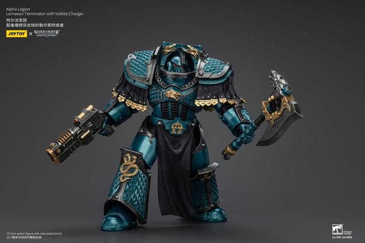 Warhammer Alpha Legion Lernaean Terminator with Volkite Charger The Horus Heresy Action Figure 20 cm